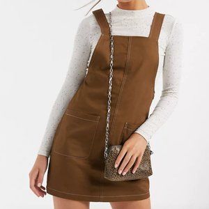 ASOS Pinafore Overalls Mini Dress Cotton